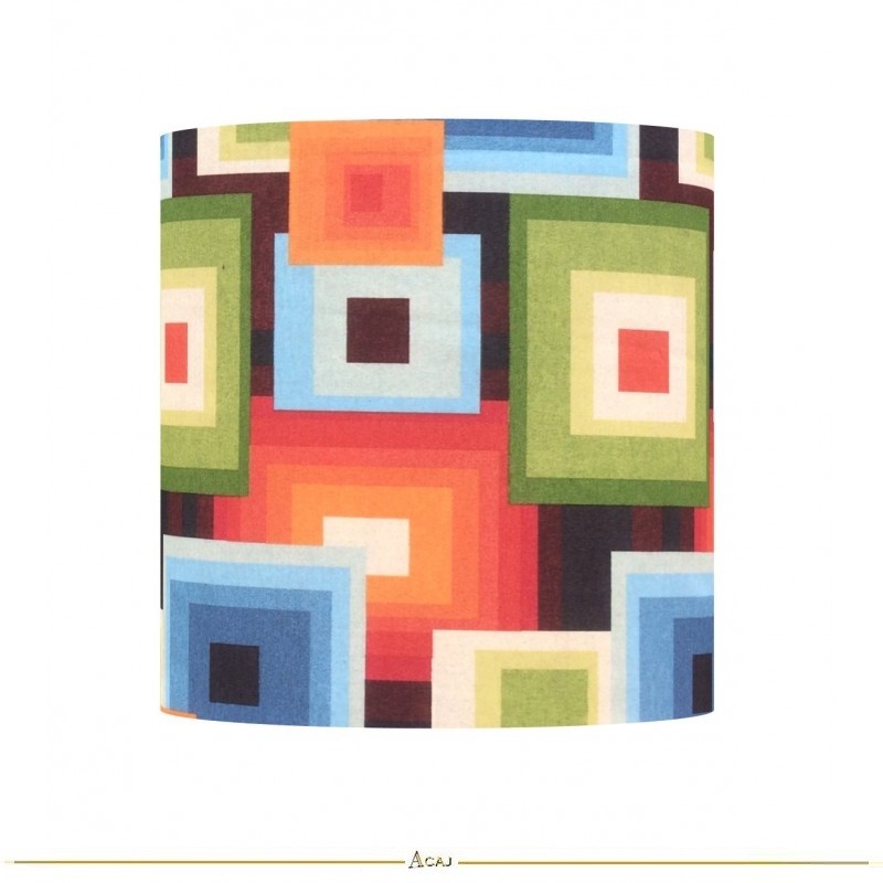 Abat-jour tissu Squared H32 D30 Abat-jour tissu Squared H32 D30