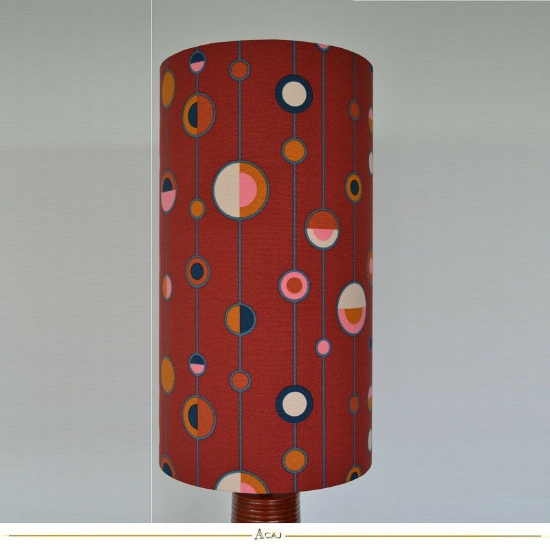 Abat-jour tissu motif Ottoman Sixties H50 D25 Abat-jour tissu motif Ottoman Sixties H50 D25