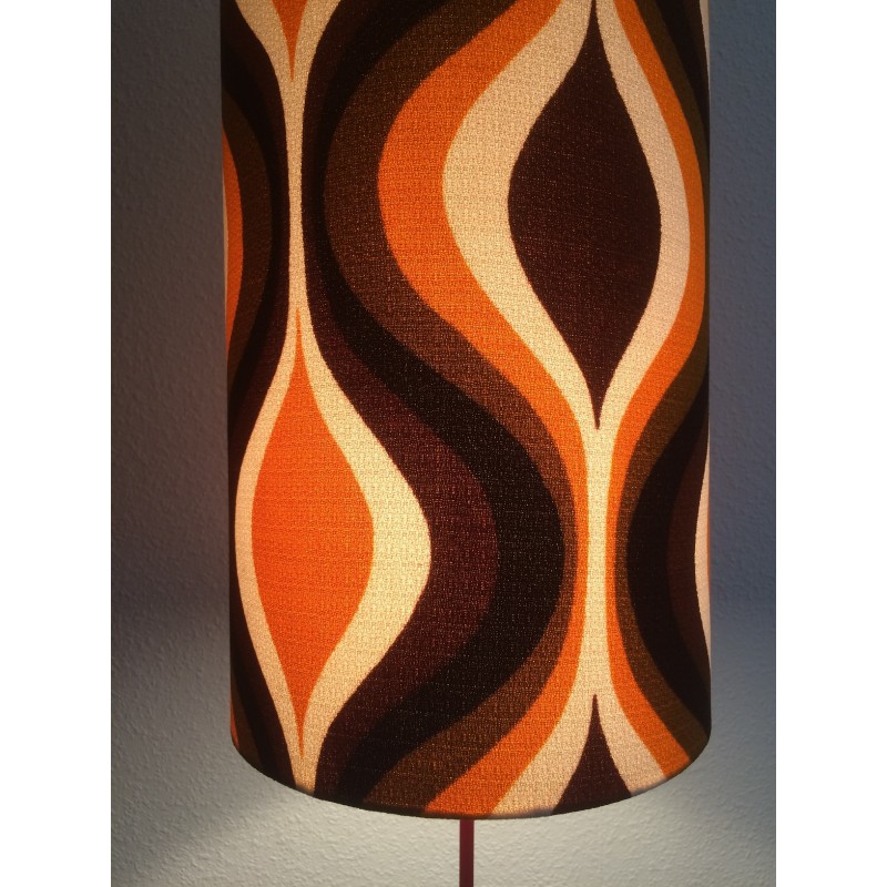 Lampshade Moka H60 D25 - mid-century fabric