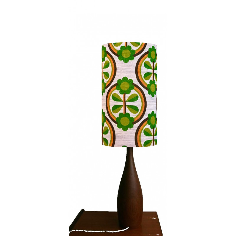 Lampshade Green Jewel H50cm D25cm - vintage fabric