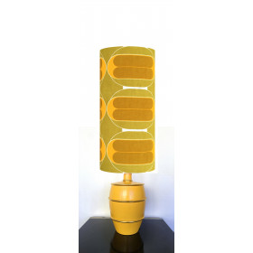 Lampe de sol jaune Curry - vintage 1970's