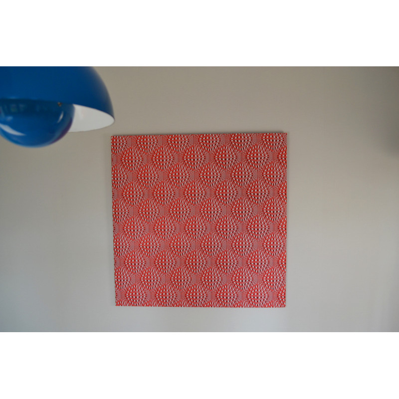 Tableau décoratif en tissu motif Vasarely tenture