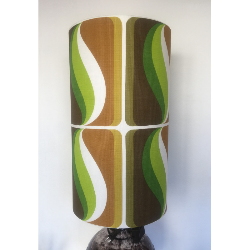 Lampshade  Forest H60cm D35cm - 70s fabric