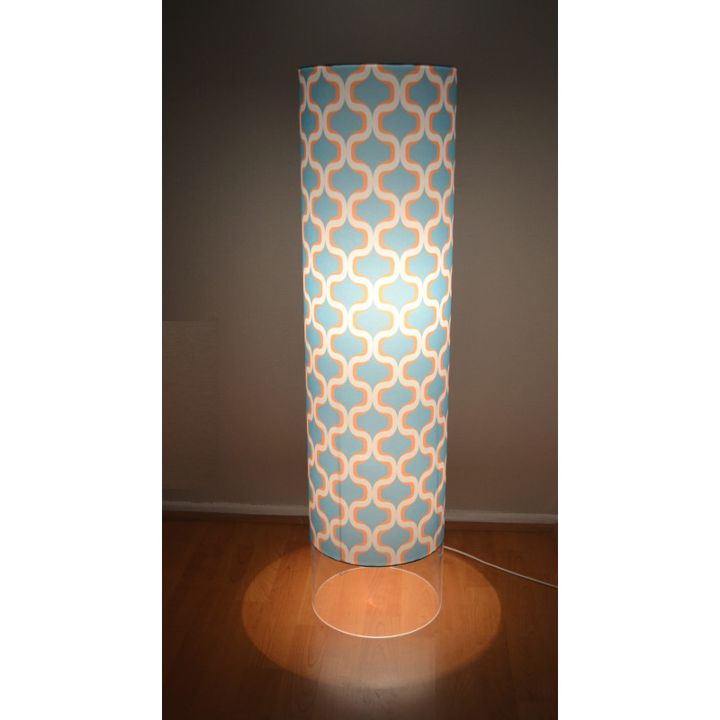 Lot Lamp'tub Nova in blue + 2 lampshadess Vasarely H50 D25