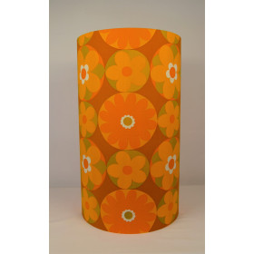 Abat-jour Corolles orange H60 D35 - vintage 1970's