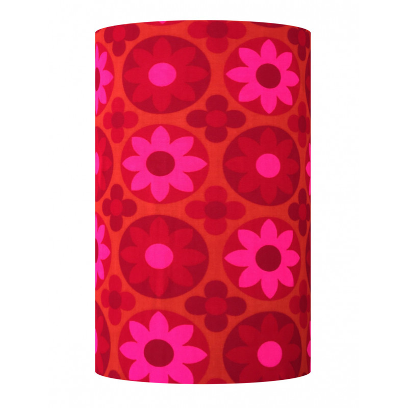 Lampshade Corolles red H60cm D35cm - vintage 1970's tissue Lampshade Corolles red H60cm D35cm - vintage 1970's tissue