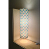 lampe de sol abat-jour colonne pied plexiglas design