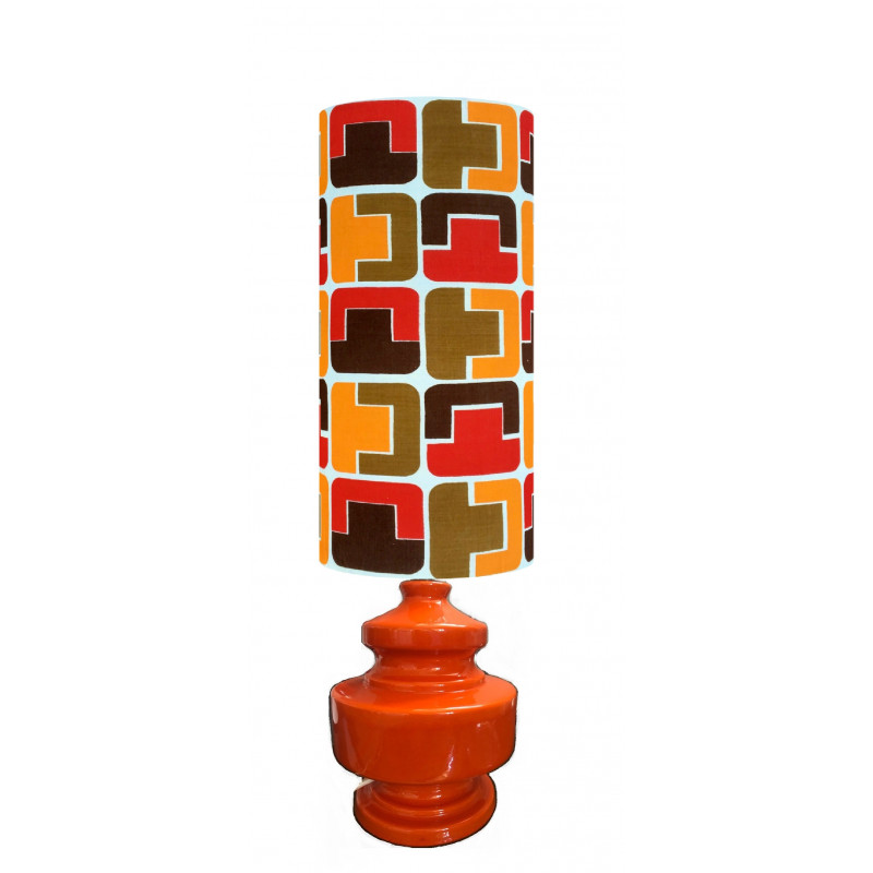 Lampshade Tetris H47cm D25cm - vintage tissue