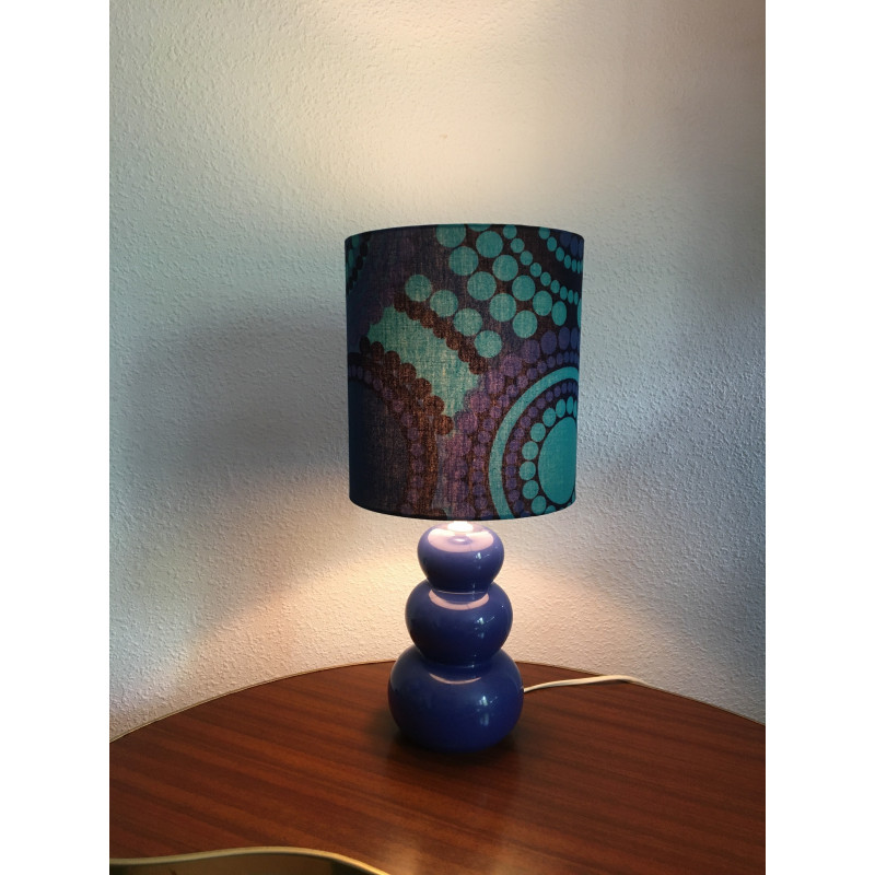 Lampe de chevet Bohême bleue 70s