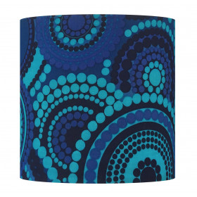 Lampshade Boheme blue H33 D33 - 1970...