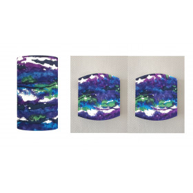 Lot d'abat-jours Bleu batik vintage -...