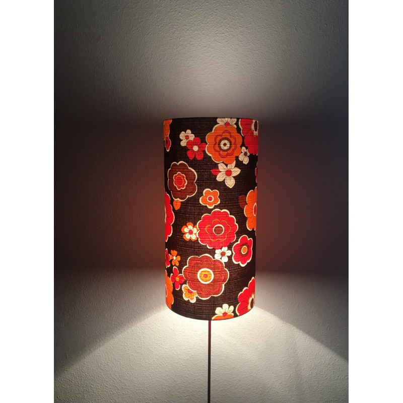 Lampshade Tourelle florale H78cm D30cm - vintage fabric