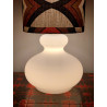 Lampe de table Parly - opaline abat-jour tissu vintage