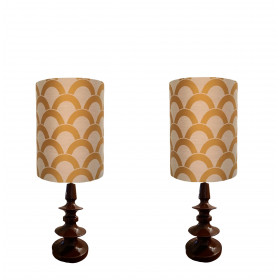 Lot de 2 abat-jours Ecailles d'or H40...
