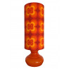 Lampe de table Lucky - opaline orange et tissu vintage