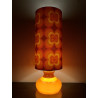 Lampe de table Devil - opaline orange et tissu vintage