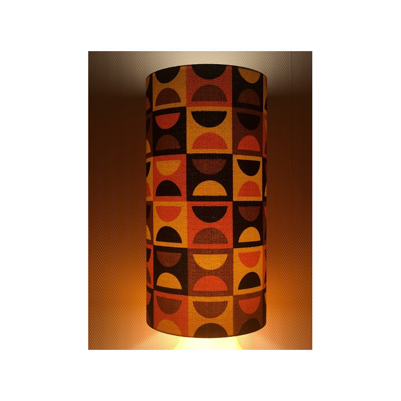 Desklamp MoMa in orange opalin glass opaline orange - vintage fabric