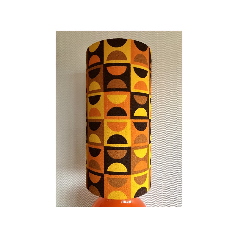 Desklamp MoMa in orange opalin glass opaline orange - vintage fabric