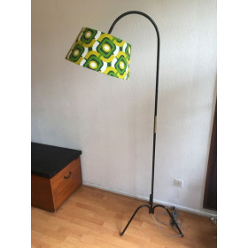 Lampadaire abat-jour tissu...