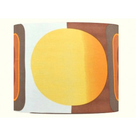 Abat-jour Sunrise H30 D40 - tissu 70s