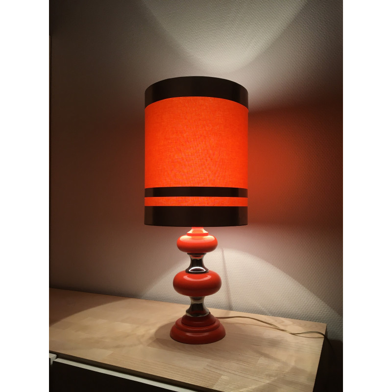 Lampe Orange Métalic - vintage 70s