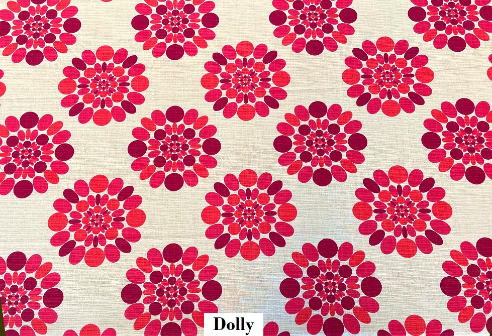 tissu vintage Dolly-rouge