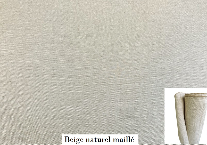 tissu vintage beige-naturel-maille