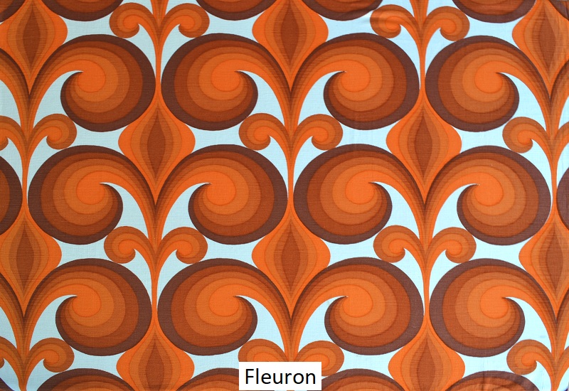 tissu vintage fleuron