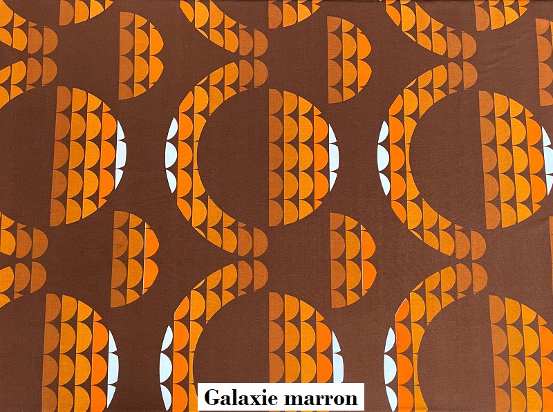 tissu vintage galaxie-marron