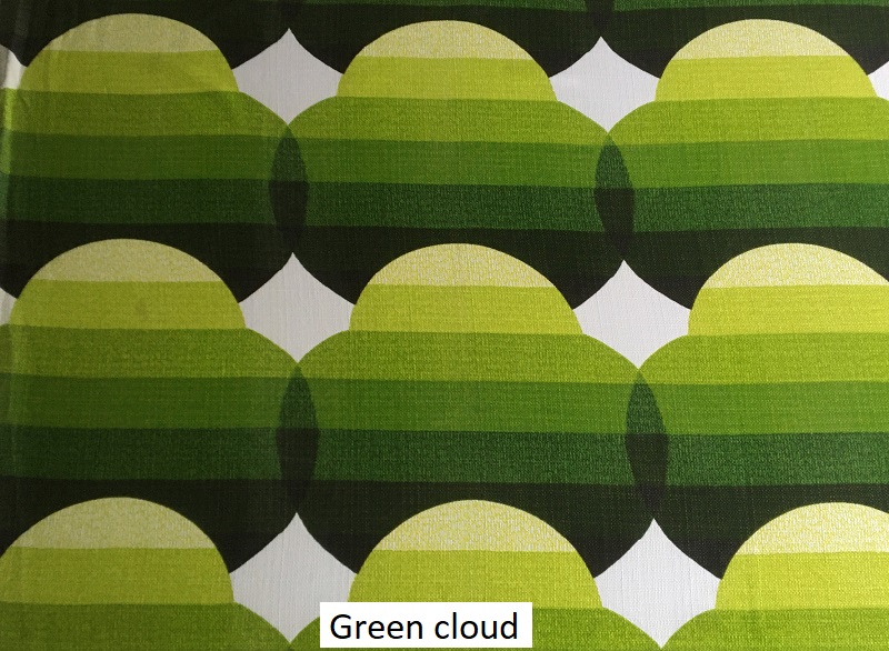 tissu vintage green-cloud