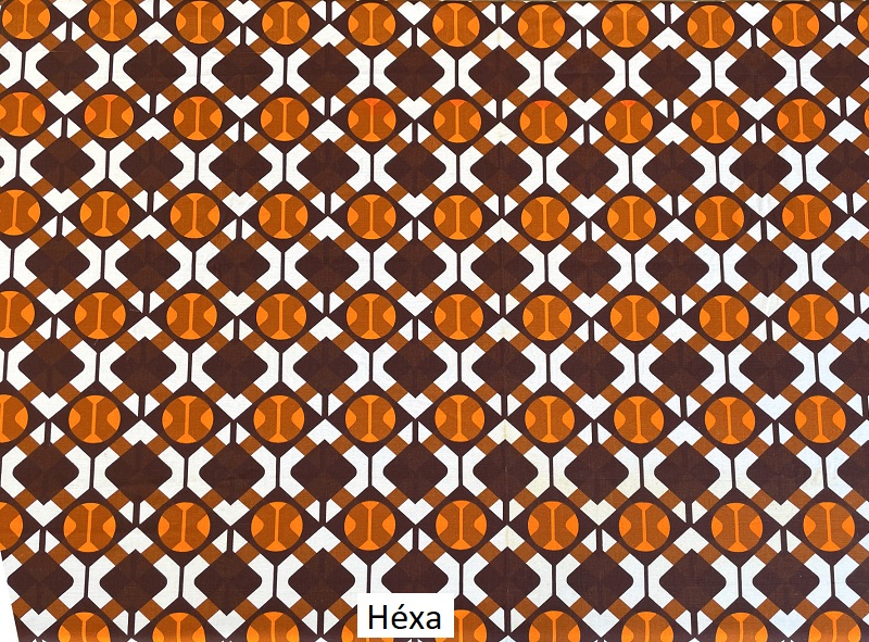 tissu vintage hexa