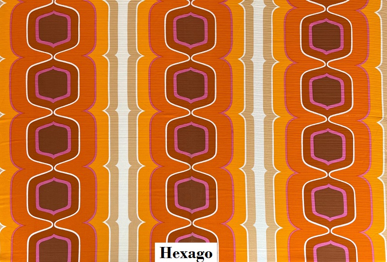 tissu vintage hexago