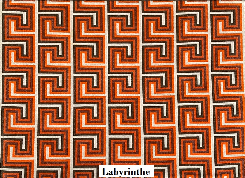 tissu vintage labyrinthe