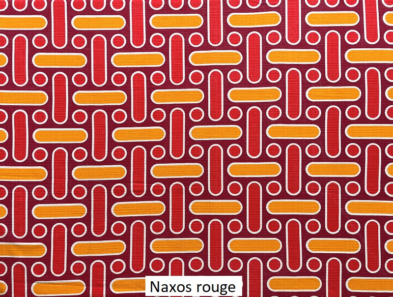 tissu vintage naxos-rouge