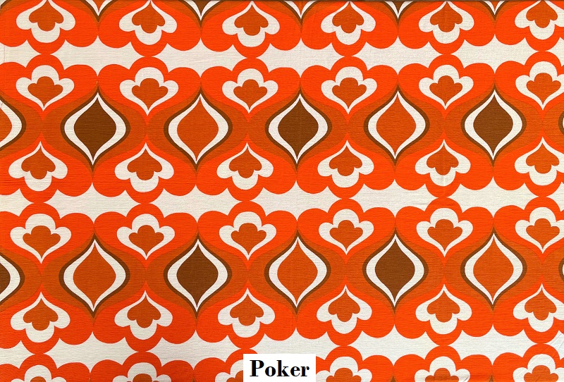 tissu vintage poker