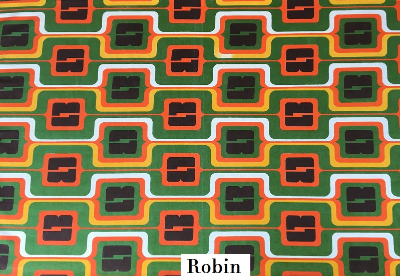 tissu vintage robin