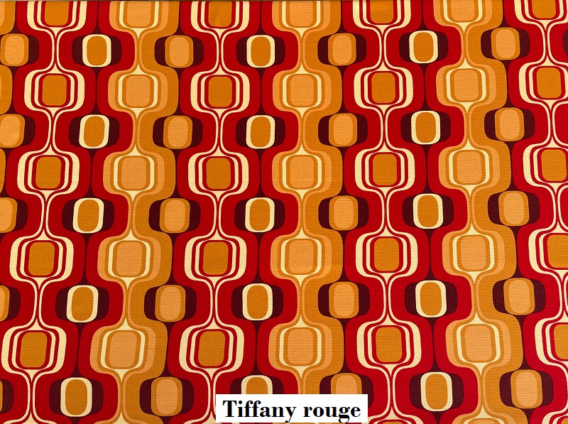 tissu vintage tiffany rouge